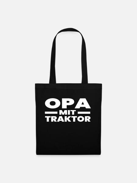 Traktor - Stoffbeutel - Schwarz