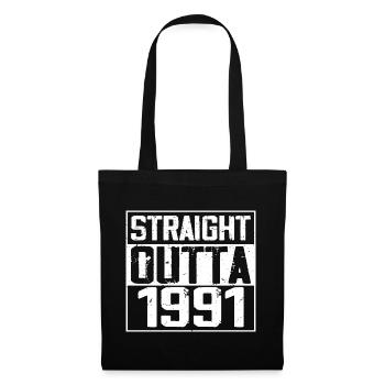 Straight Outta 1991 Cadeau Anniversaire 1991 Retro - Sac en tissu - noir - Devant
