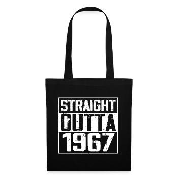 Straight Outta 1967 Retro 1967 Jubiläumsgeschenk - Stoffbeutel - Schwarz - Vorne