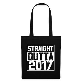 Straight Outta 2017 Cadeau Anniversaire 2017 Retro - Sac en tissu - noir - Devant