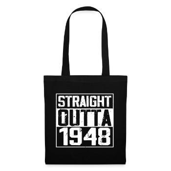 Straight Outta 1948 Cadeau Anniversaire 1948 Retro - Sac en tissu - noir - Devant