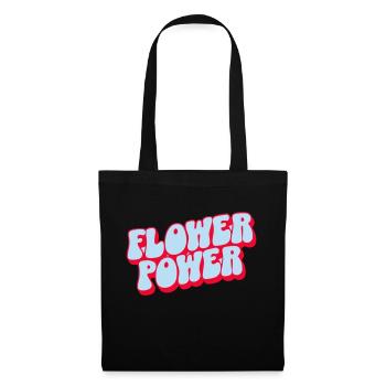 Flower Power - Hippi Time - Sac en tissu - noir - Devant