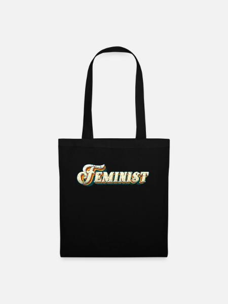 Feminist Retro 70s Vintage - Tote Bag - black