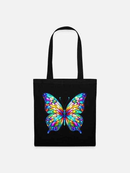 Schmetterling - Stoffbeutel - Schwarz
