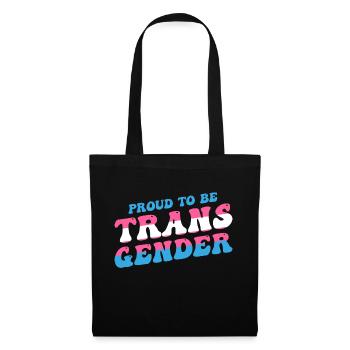 Fier d’être transgenre - LGBTQ Pride Transgenre - Sac en tissu - noir - Devant