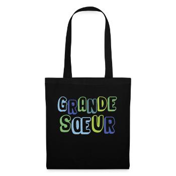 grande sœur, naissance, grossesse - Sac en tissu - noir - Devant