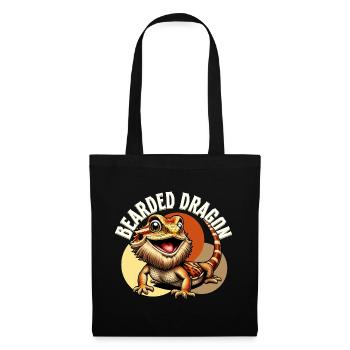 Bartagame Bartagamen Dragon barbu - Sac en tissu - noir - Devant