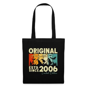 Août 2006 Vintage Rétro Anniversaire Vintage - Sac en tissu - noir - Devant