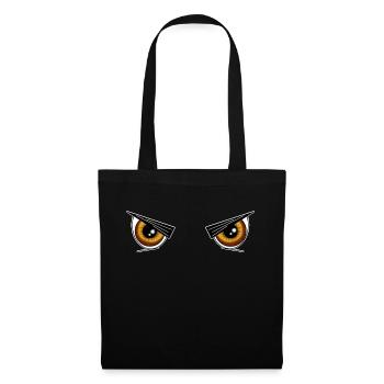 Halloween Augen - Stoffbeutel - Schwarz - Vorne