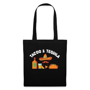 Tacos & Tequila Funny Taco Lover Saying Slogan - Tote Bag - black - Front