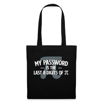 Les 8 derniers chiffres de Pi - Math Lover Humour Pi Day - Sac en tissu - noir - Devant