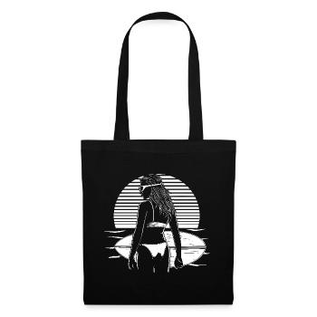 Surfeuse - Sac en tissu - noir - Devant