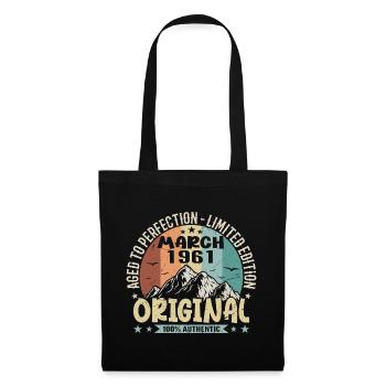 64e anniversaire mars 1961, mars 1961 - Sac en tissu - noir - Devant