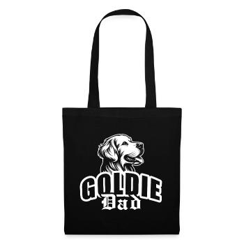 "Goldie Dad" mit Hundekopf - Stoffbeutel - Schwarz - Vorne