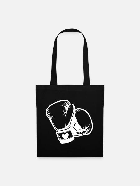 Boxhandschuhe Skizze - Stoffbeutel - Schwarz