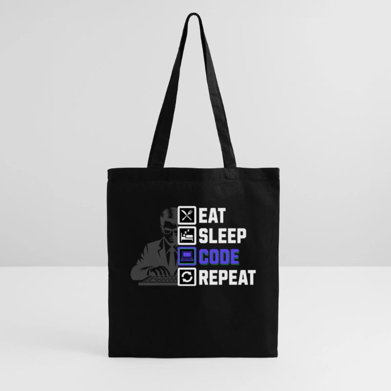 Coding Life – Eat Sleep Code Repeat Design Tote Bag