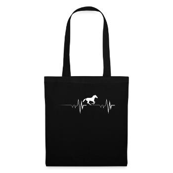 Heartbeat Horse for horses Run - Tote Bag - black - Front