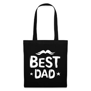 Best Dad with Beard - Cartoon for Fathers and Dads - Tote Bag - black - Front