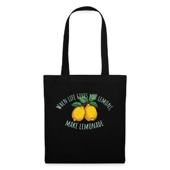 Lemons & Lemonade – Positive Statement - Tote Bag - black - Front