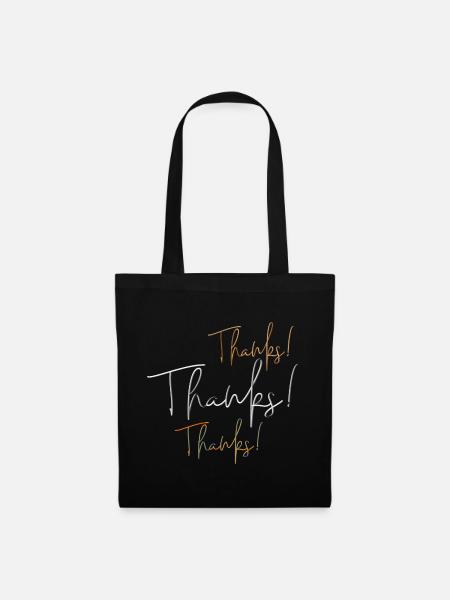 Thanks Thanks Thanks, Danke - Stoffbeutel - Schwarz