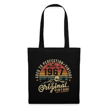1967 Jahrgang Geburtstag Geburtsjahr 1967 Geschenk - Stoffbeutel - Schwarz - Vorne