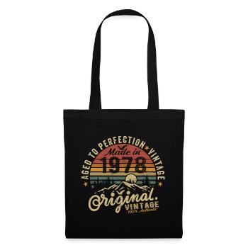 1978 Jahrgang Geburtstag Geburtsjahr 1978 Geschenk - Stoffbeutel - Schwarz - Vorne