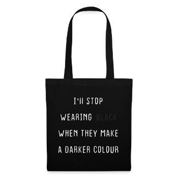 J’arrête de porter une chemise noire - Sac en tissu - noir - Devant