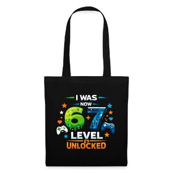 J’avais 6 Maintenant niveau 7 - 67 six sept - Sac en tissu - noir - Devant