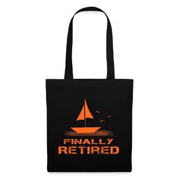 Enfin, pensionnaire de retraite de voilier orange - Sac en tissu - noir - Devant