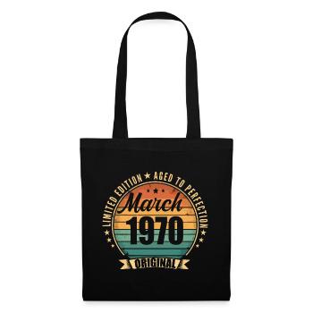 Vintage 1970 Mars 1970 - Sac en tissu - noir - Devant