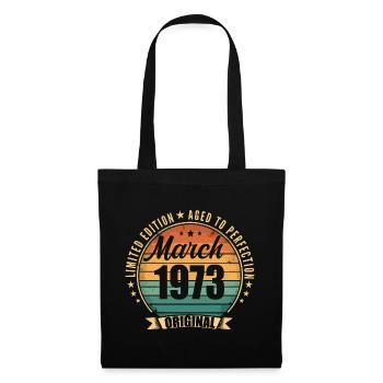 Vintage 1973 Mars 1973 - Sac en tissu - noir - Devant