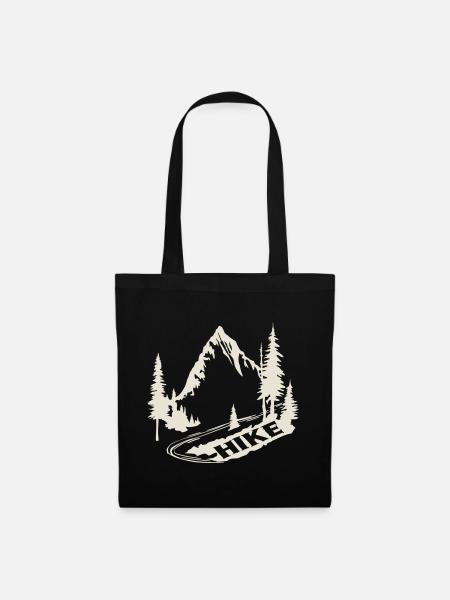 Hiking Trail [White] - Stoffbeutel - Schwarz