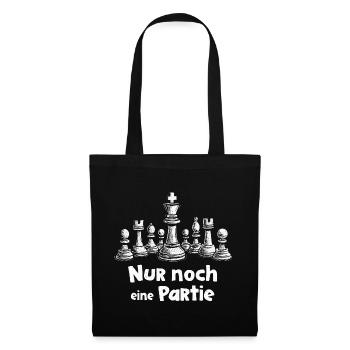 Lustiger Schach Spruch Shirt Nur Noch Eine Partie - Stoffbeutel - Schwarz - Vorne