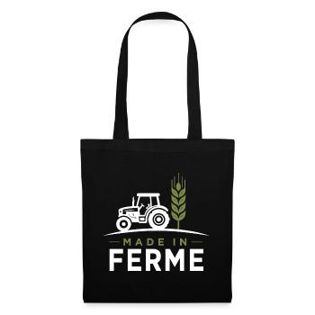 Made in Farm Humor Farming, Tractor, Wheat - Tote Bag - black - Front