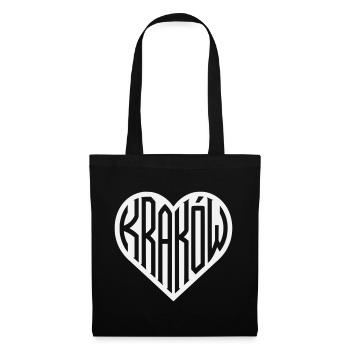 Geometric Heart Logo Krakow Poland - Tote Bag - black - Front