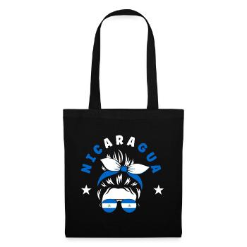 Fierté et Foyer du drapeau du Nicaragua - Sac en tissu - noir - Devant