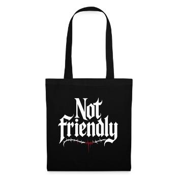 Introverti Pas Amical Solitaire Antisocial - Sac en tissu - noir - Devant