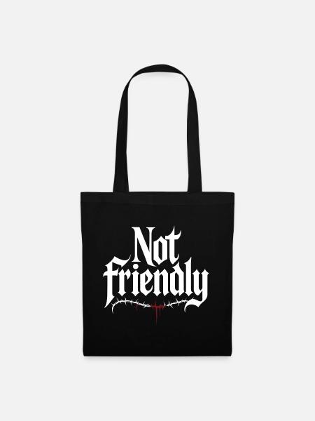 Not Friendly Introvertiert Antisocial Einzelgänger - Stoffbeutel - Schwarz