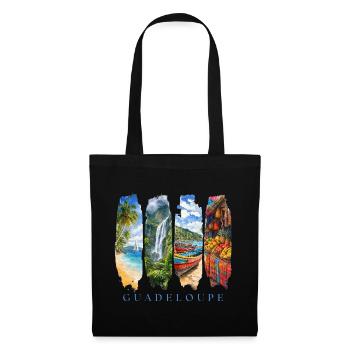 Guadeloupe Travel – Caribbean Island & Culture Motif - Tote Bag - black - Front