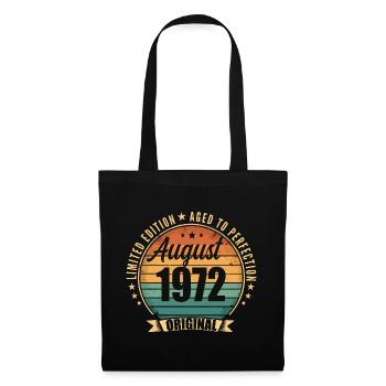 Août 1972 Anniversaire Édition Limitée Vintage - Sac en tissu - noir - Devant