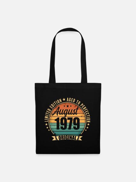Vintage-elokuun 1979 vuosipäivän rajoitettu erä - Kangaskassi - musta