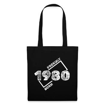 1980 - Sac en tissu - noir - Devant
