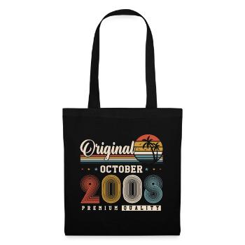 Original 2008 – 18th Birthday Vintage Retro - Tote Bag - black - Front