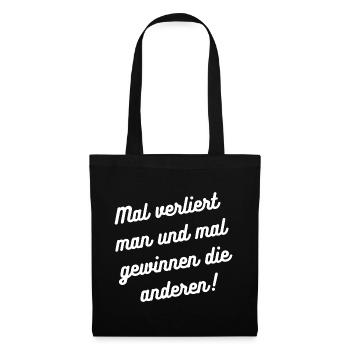 HN Mal verliert man, mal gewinnt die anderen - Stoffbeutel - Schwarz - Vorne