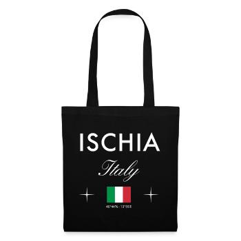 Ischia Italy Coordinates Travel Souvenir - Tote Bag - black - Front