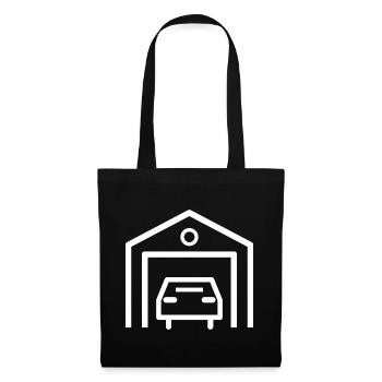 Garagenauto-Ikone Minimalist - Stoffbeutel - Schwarz - Vorne
