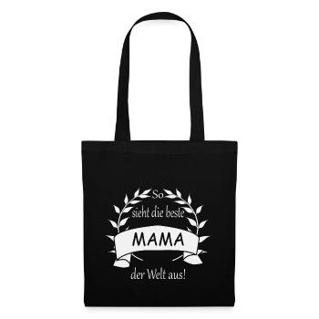 So sieht die beste Mama der Welt aus - Stoffbeutel - Schwarz - Vorne