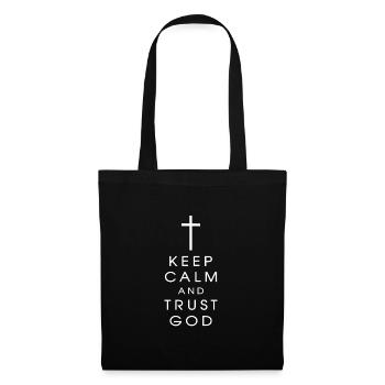 keep calm and trust god - Tote Bag - black - Front