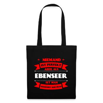 Perfekter Ebenseer - Ebensee Oberösterreich OÖ AT - Stoffbeutel - Schwarz - Vorne