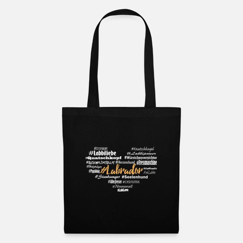 Labbi Hashtag Herz - Stoffbeutel - Schwarz